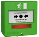 Déclencheur manuel vert – issue de secours
